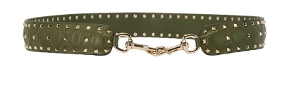 Valentino Rockstud Bag Strap, &pound;250, Accessories, Khaki, Leather, Front view